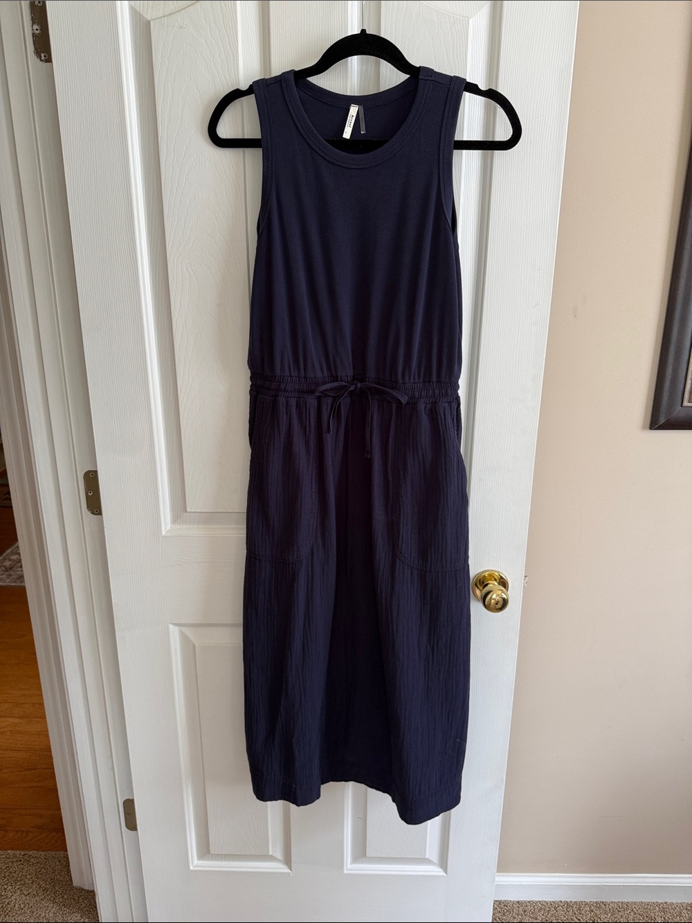 🌸 BE COOL: Navy Ribbed Knit Maxi